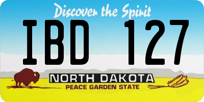 ND license plate IBD127