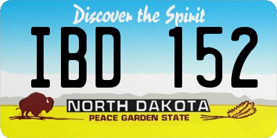 ND license plate IBD152