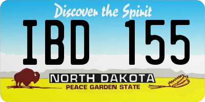 ND license plate IBD155