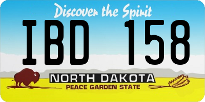 ND license plate IBD158