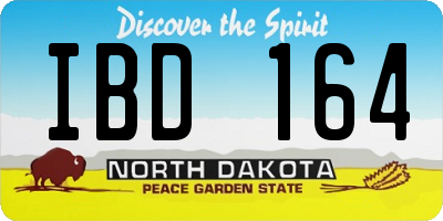 ND license plate IBD164