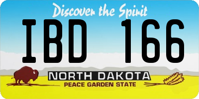 ND license plate IBD166