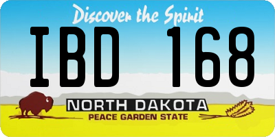 ND license plate IBD168