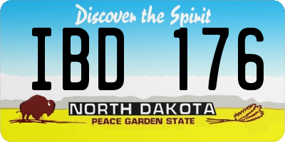 ND license plate IBD176