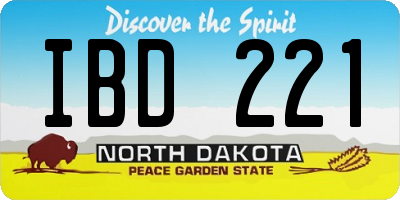 ND license plate IBD221