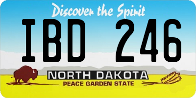 ND license plate IBD246