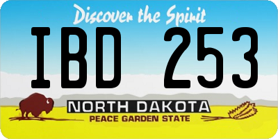 ND license plate IBD253