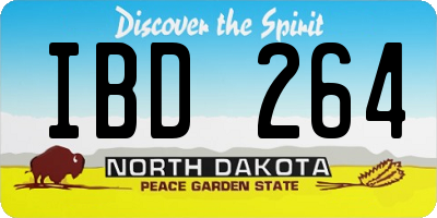 ND license plate IBD264