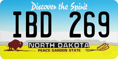 ND license plate IBD269