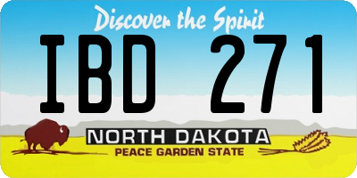 ND license plate IBD271