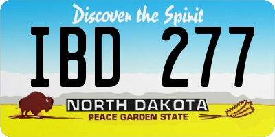 ND license plate IBD277
