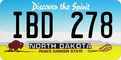ND license plate IBD278