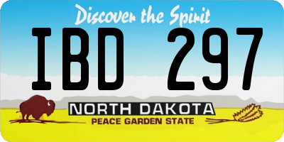 ND license plate IBD297