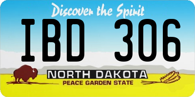 ND license plate IBD306