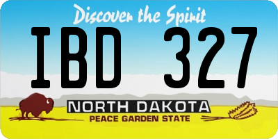 ND license plate IBD327