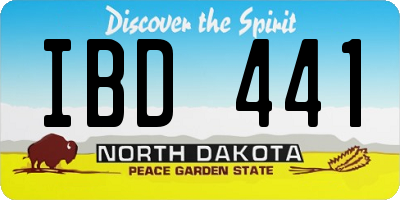 ND license plate IBD441