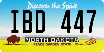 ND license plate IBD447