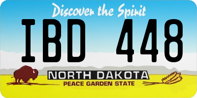 ND license plate IBD448