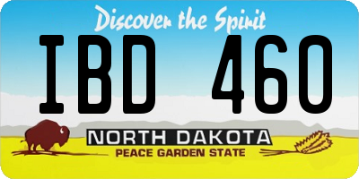 ND license plate IBD460