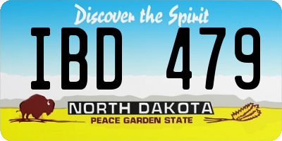 ND license plate IBD479