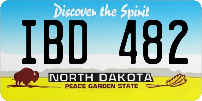 ND license plate IBD482