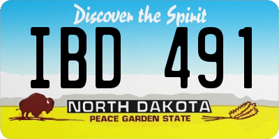 ND license plate IBD491