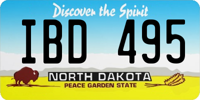 ND license plate IBD495