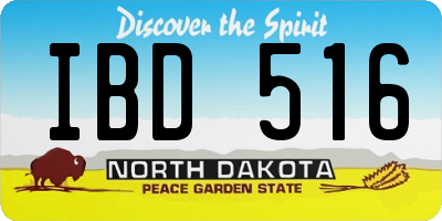 ND license plate IBD516