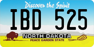 ND license plate IBD525