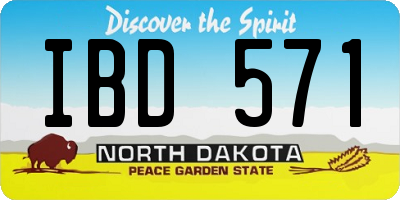 ND license plate IBD571