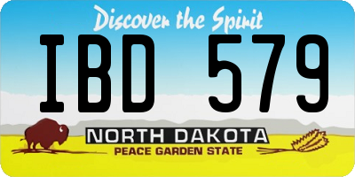 ND license plate IBD579