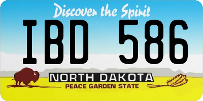 ND license plate IBD586