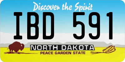 ND license plate IBD591