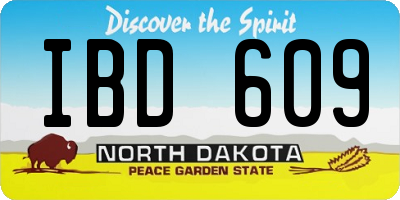 ND license plate IBD609