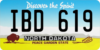ND license plate IBD619