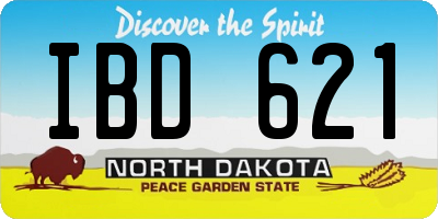 ND license plate IBD621