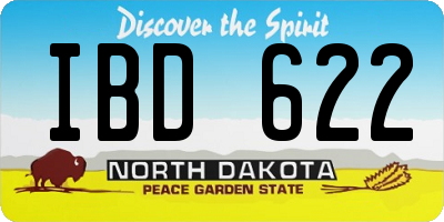 ND license plate IBD622