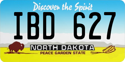ND license plate IBD627