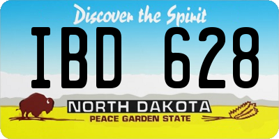 ND license plate IBD628