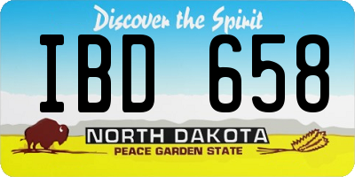 ND license plate IBD658