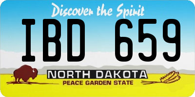 ND license plate IBD659