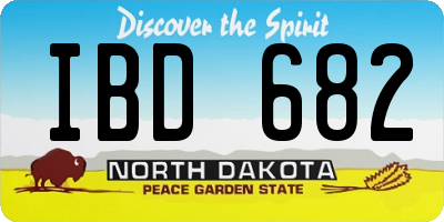 ND license plate IBD682