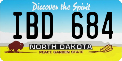 ND license plate IBD684