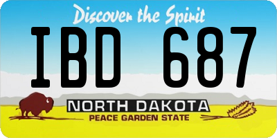 ND license plate IBD687