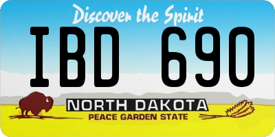 ND license plate IBD690