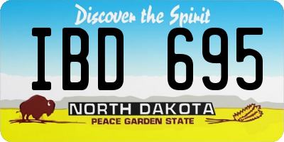 ND license plate IBD695