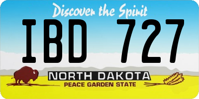ND license plate IBD727