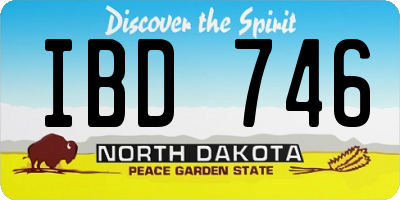 ND license plate IBD746