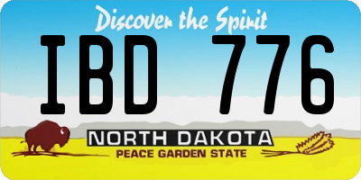 ND license plate IBD776