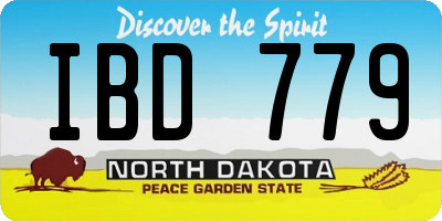 ND license plate IBD779